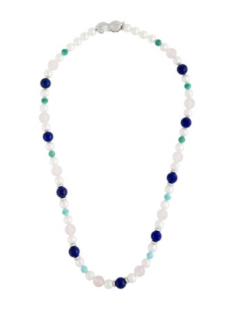 Mikimoto 18K Pearl & Multistone Strand