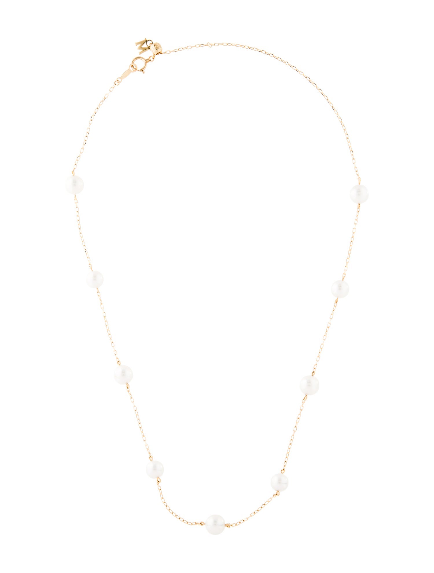 Mikimoto 18K Pearl Station Necklace