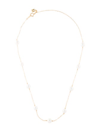 Mikimoto 18K Pearl Station Necklace