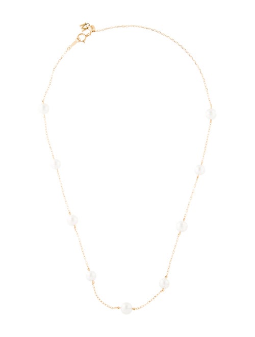 Mikimoto 18K Pearl Station Necklace