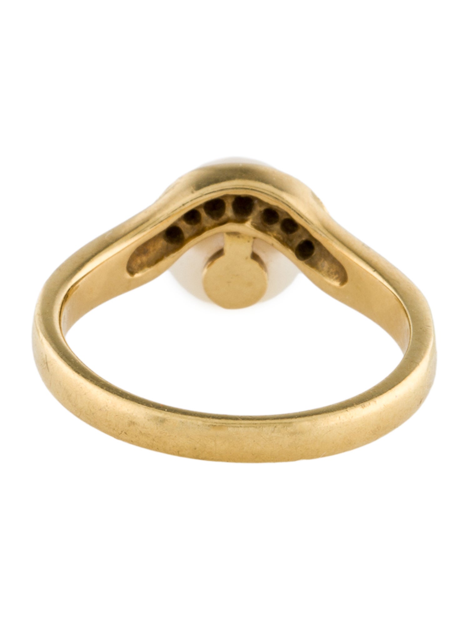 Mikimoto 18K Pearl, Diamond & Enamel Ring