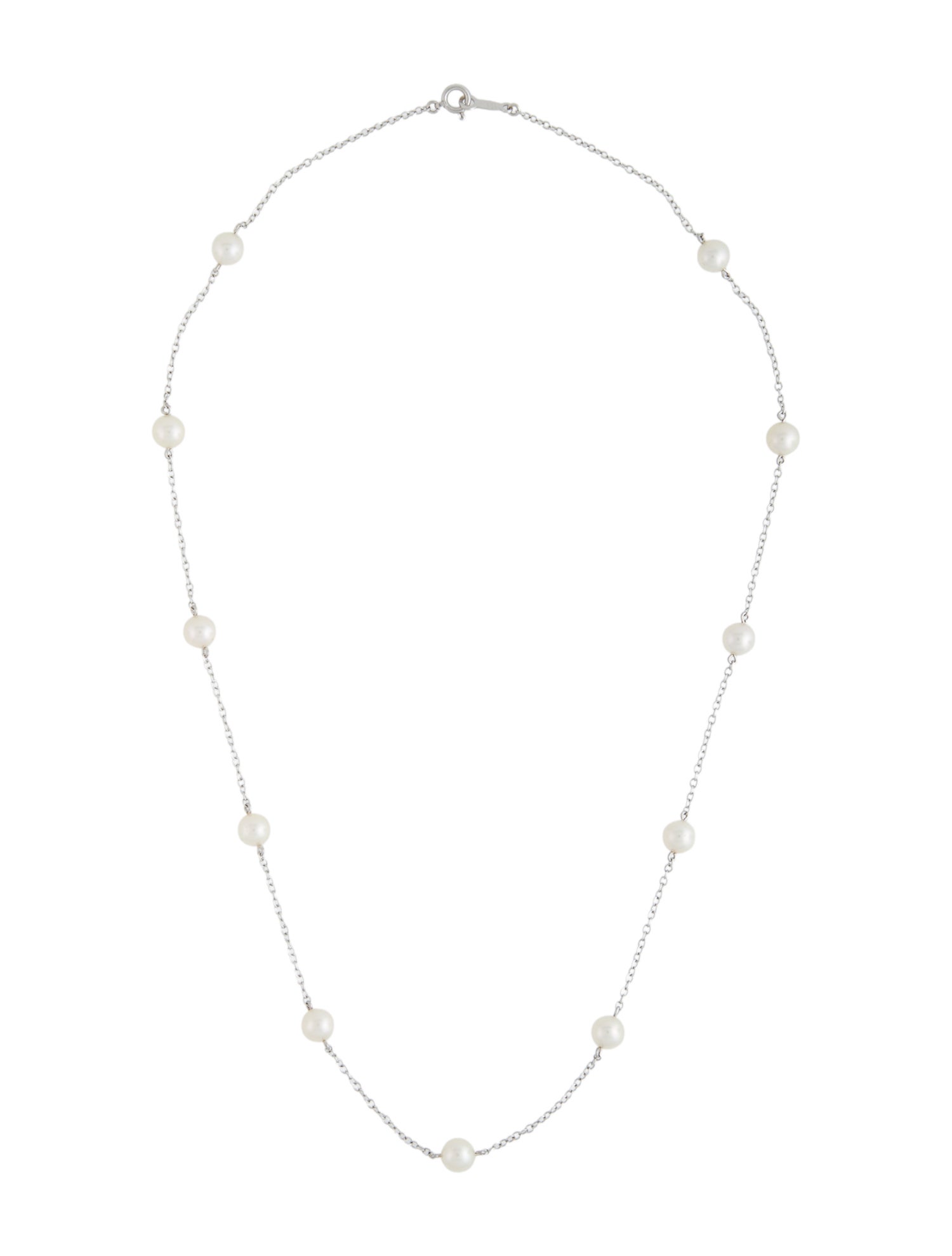 Mikimoto 18K Pearl Station Necklace