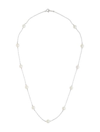 Mikimoto 18K Pearl Station Necklace