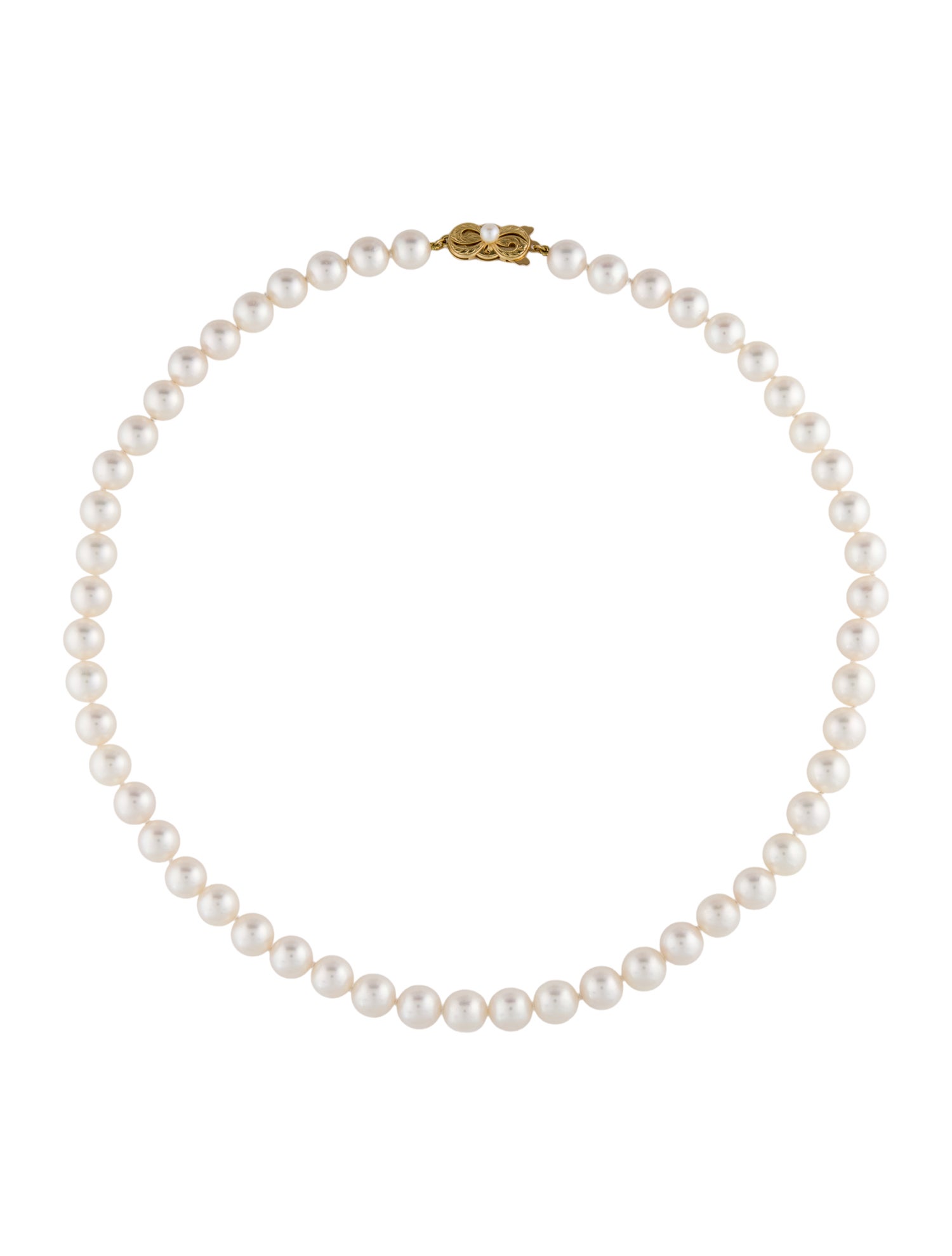 Mikimoto 18K Pearl Graduated Bead Necklace