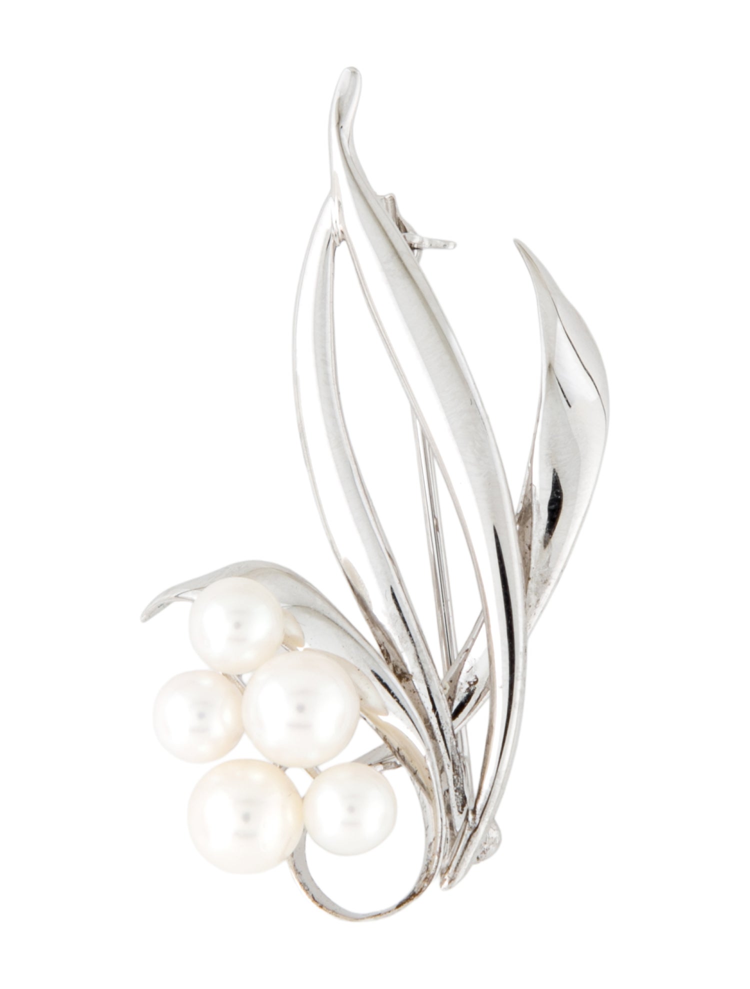 Mikimoto Vintage Pearl Floral Brooch