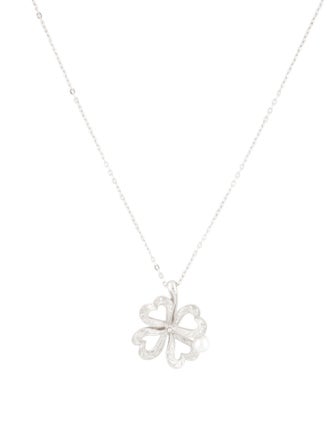 Mikimoto Pearl Clover Pendant Necklace