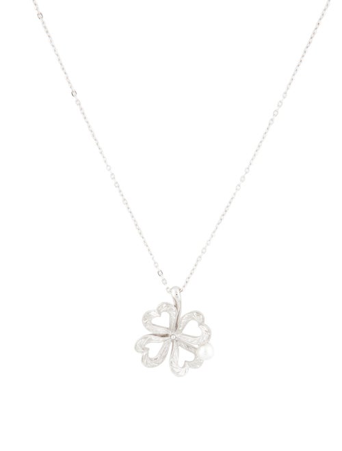 Mikimoto Pearl Clover Pendant Necklace