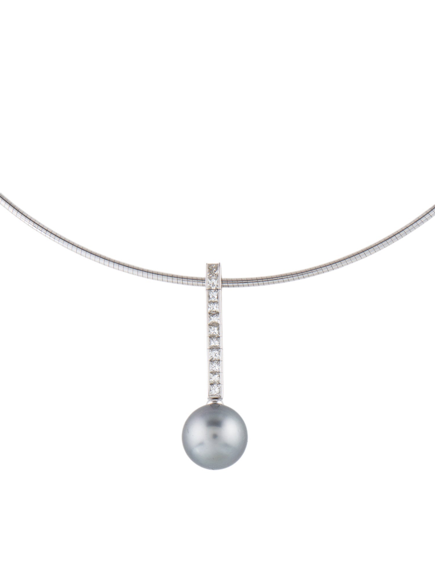 Mikimoto 18K Pearl & Diamond Pendant Necklace