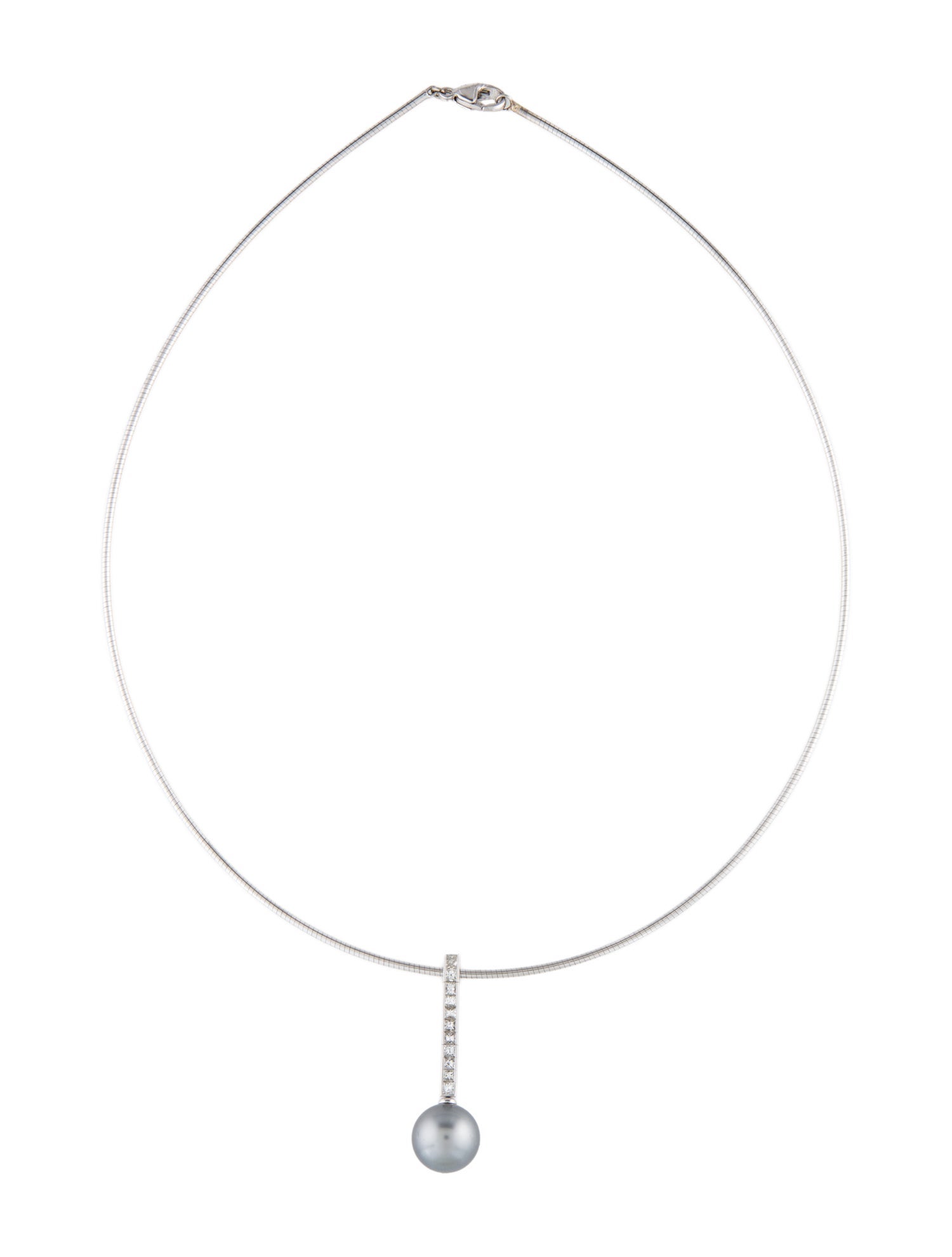 Mikimoto 18K Pearl & Diamond Pendant Necklace