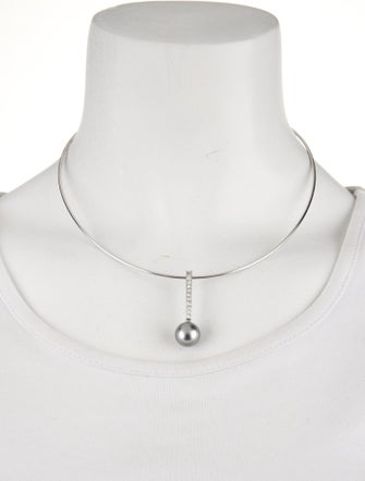 Mikimoto 18K Pearl & Diamond Pendant Necklace