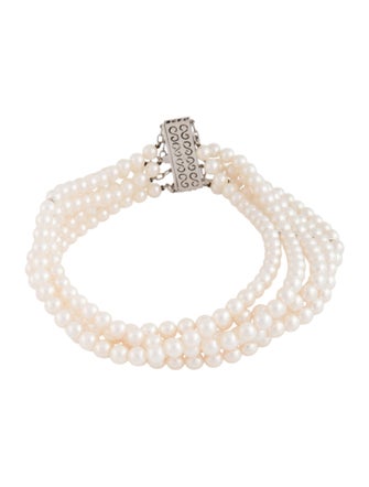 Mikimoto 18K Pearl Multistrand Choker Necklace