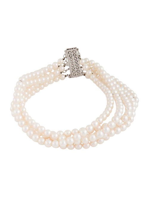 Mikimoto 18K Pearl Multistrand Choker Necklace