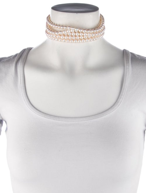 Mikimoto 18K Pearl Multistrand Choker Necklace