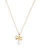 Mikimoto 18K Pearl Bow Pendant Necklace