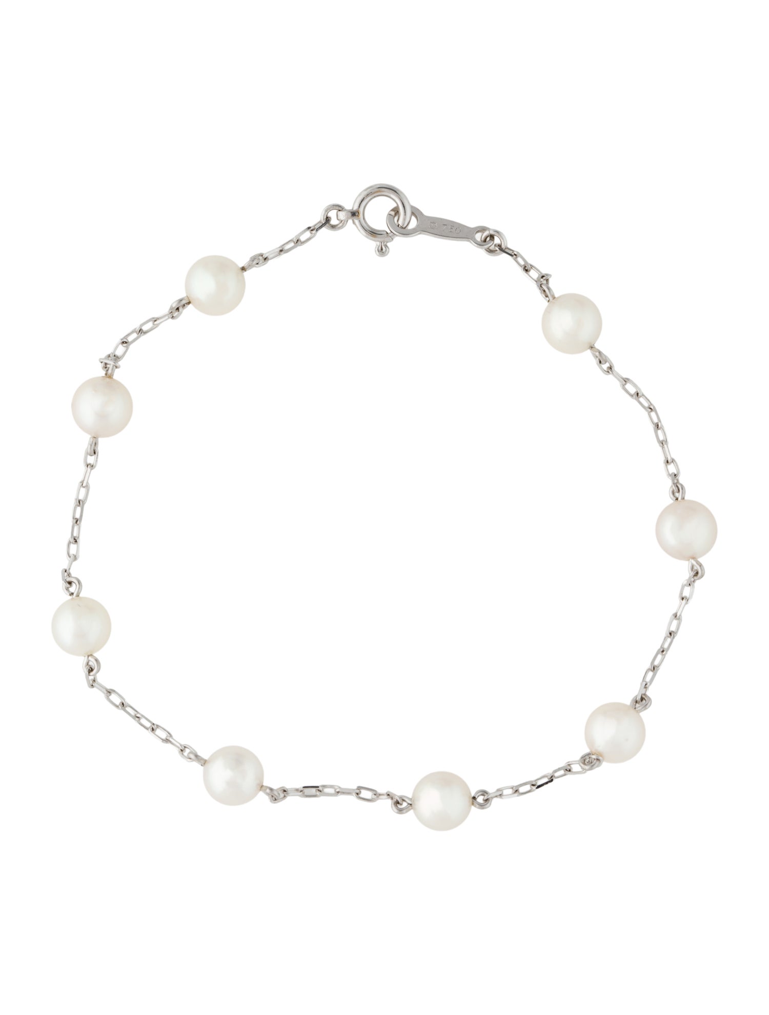 Mikimoto 18K Pearl Station Bracelet