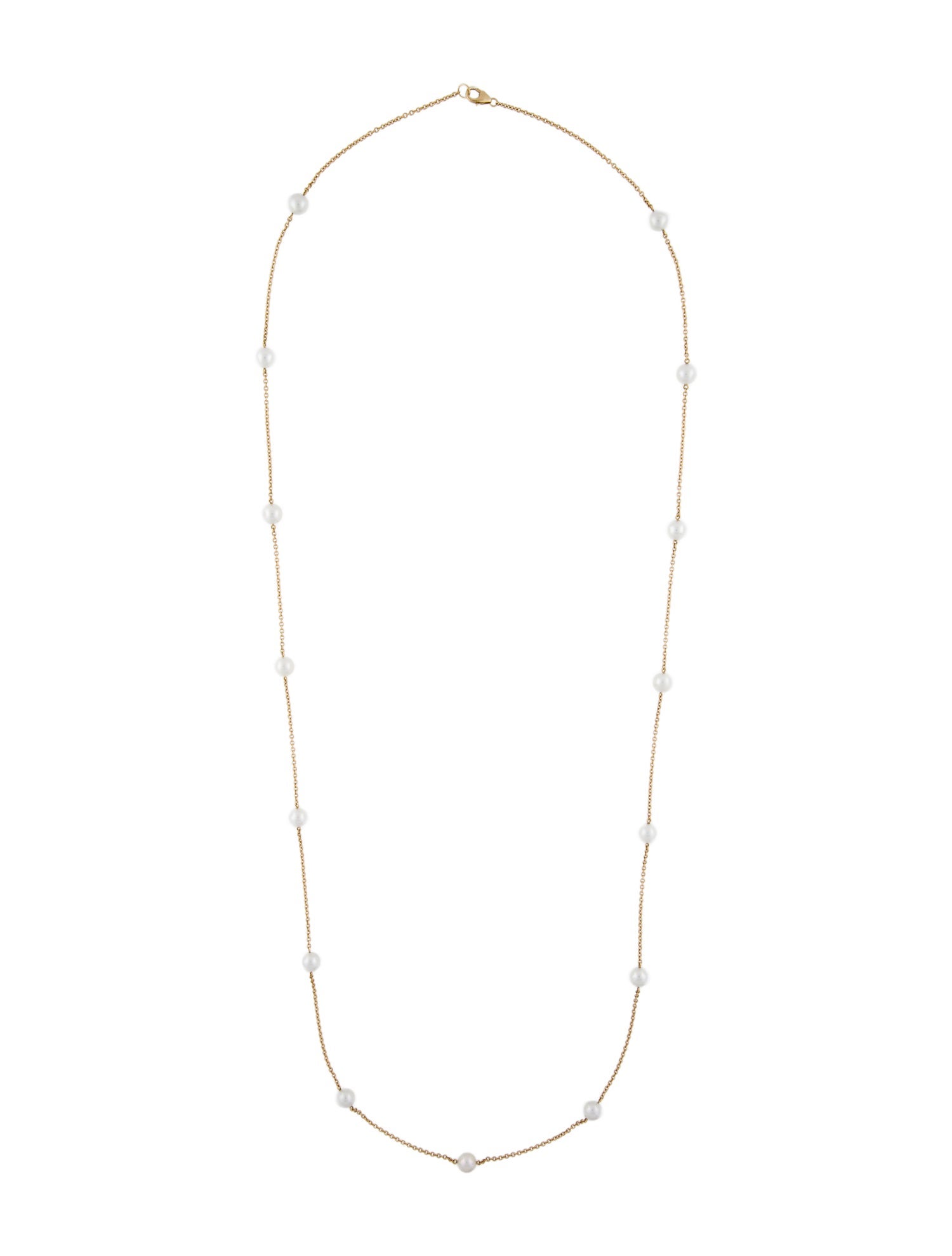 Mikimoto 18K Pearl Station Long Necklace