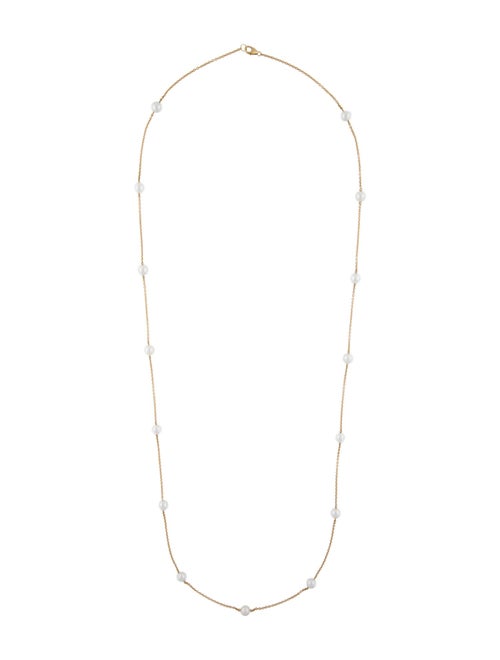 Mikimoto 18K Pearl Station Long Necklace