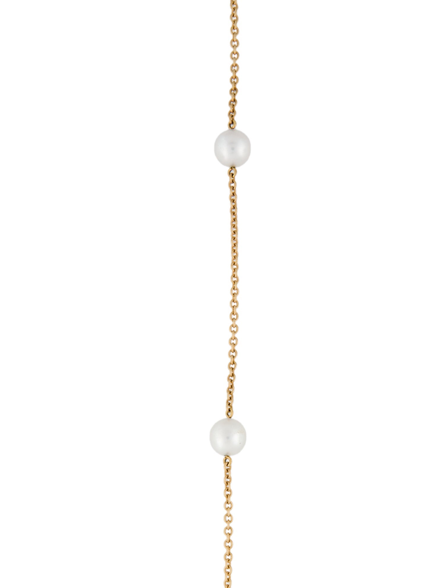 Mikimoto 18K Pearl Station Long Necklace
