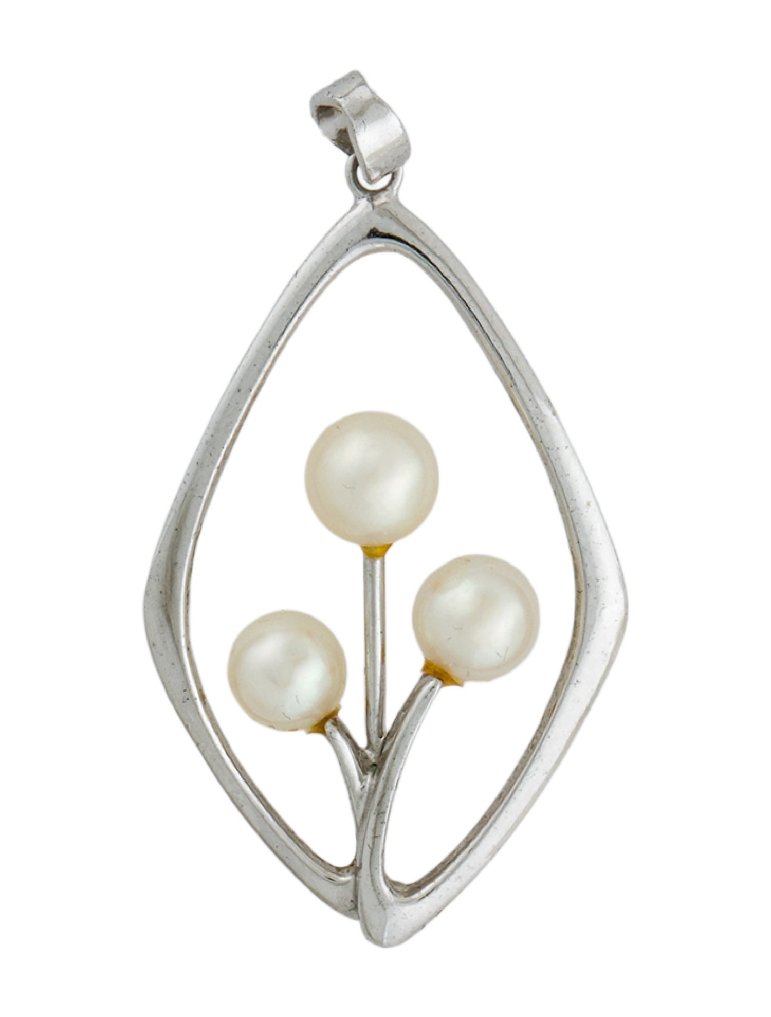Mikimoto Cultured Pearl Branch Pendant
