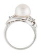 Mikimoto Platinum Pearl & Diamond Ring