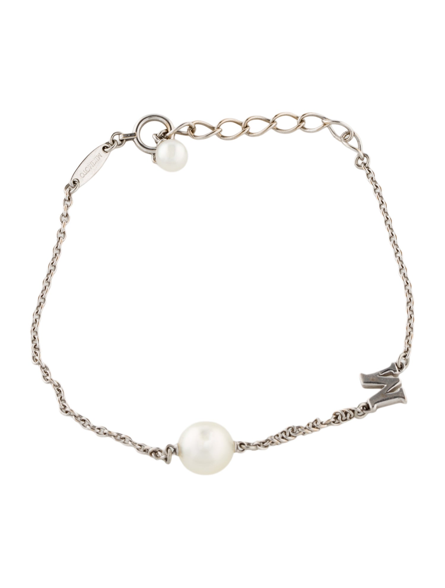 Mikimoto 18K Pearl Station Bracelet