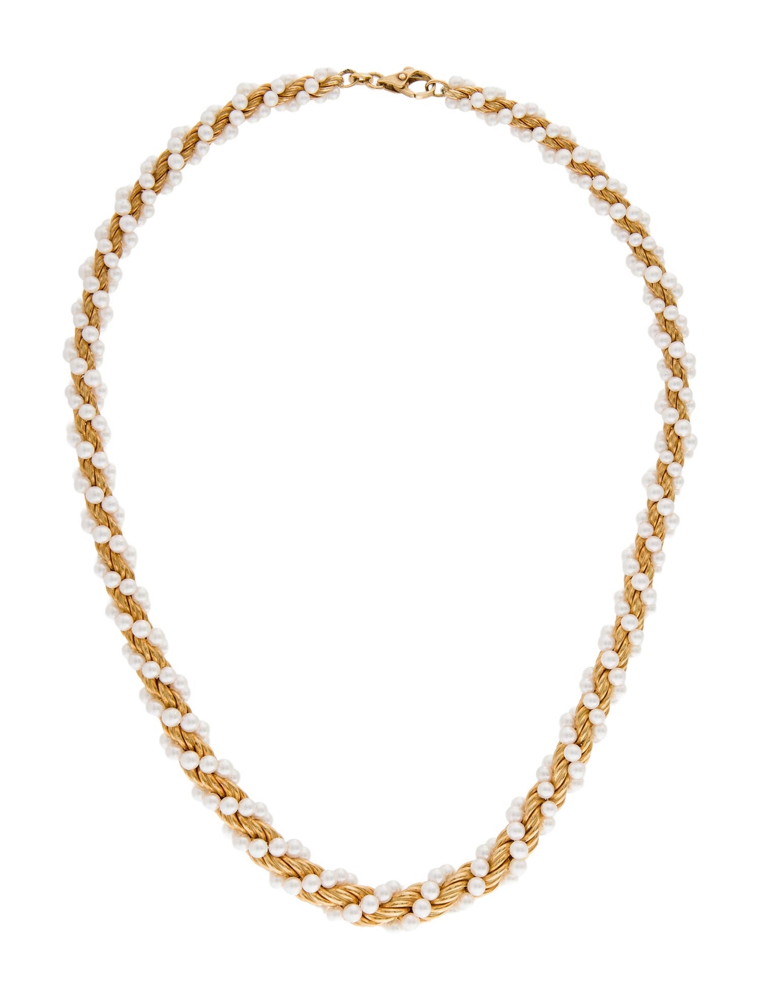 Mikimoto 18K Pearl Rope Twist Collar Necklace