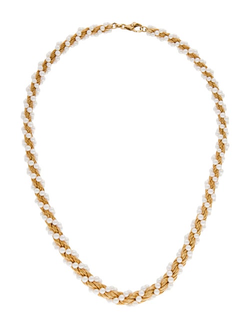 Mikimoto 18K Pearl Rope Twist Collar Necklace