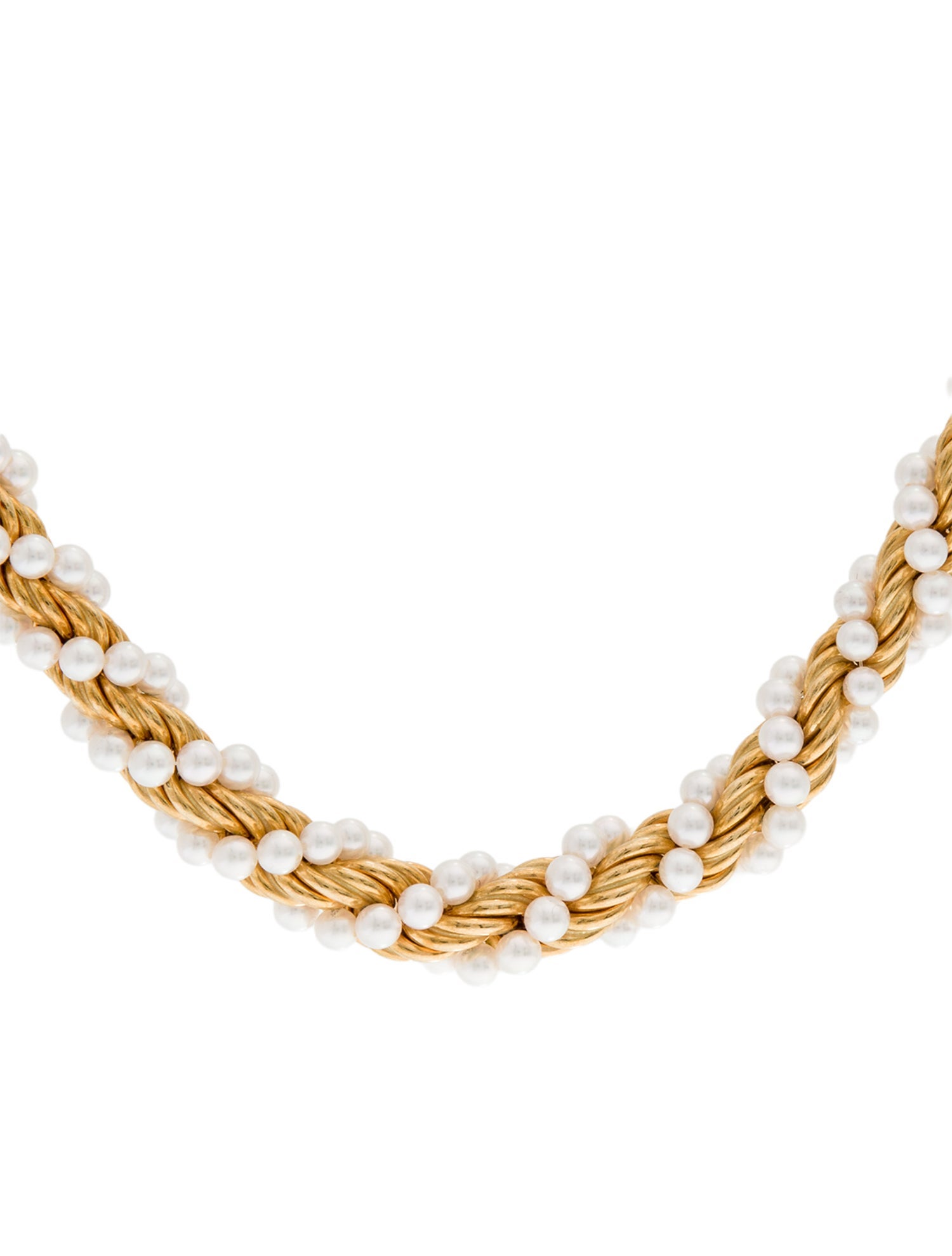 Mikimoto 18K Pearl Rope Twist Collar Necklace