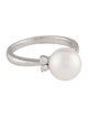 Mikimoto Platinum Pearl & Diamond Cocktail Ring