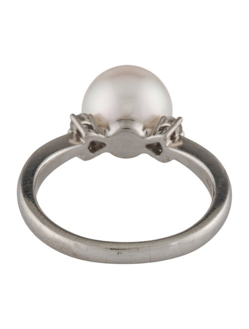 Mikimoto Platinum Pearl & Diamond Cocktail Ring