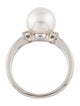 Mikimoto Platinum Pearl & Diamond Cocktail Ring
