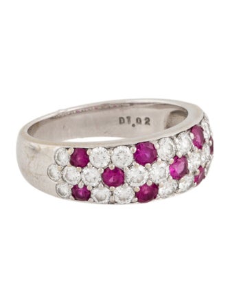 Mikimoto 18K Ruby & Diamond Band