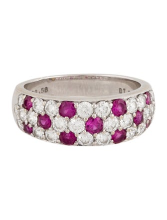 Mikimoto 18K Ruby & Diamond Band