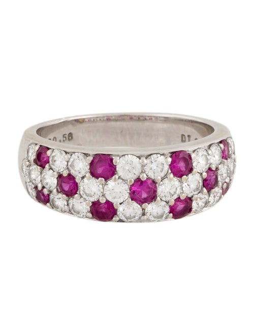 Mikimoto 18K Ruby & Diamond Band