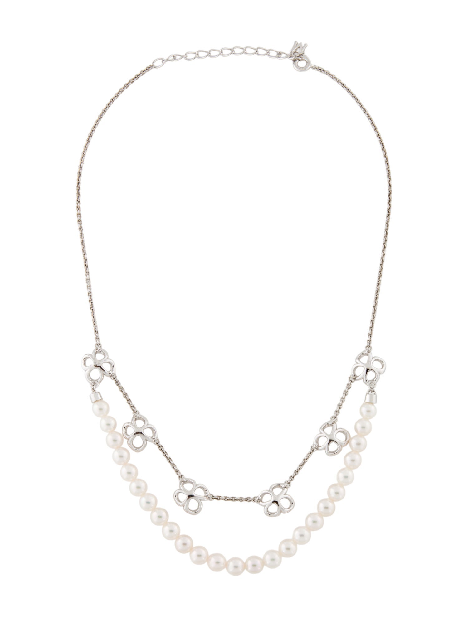 Mikimoto Pearl Flower Double Strand Necklace