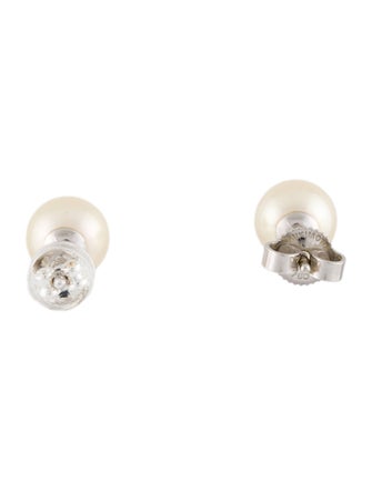 Mikimoto 18K Cultured Pearl Stud Earrings