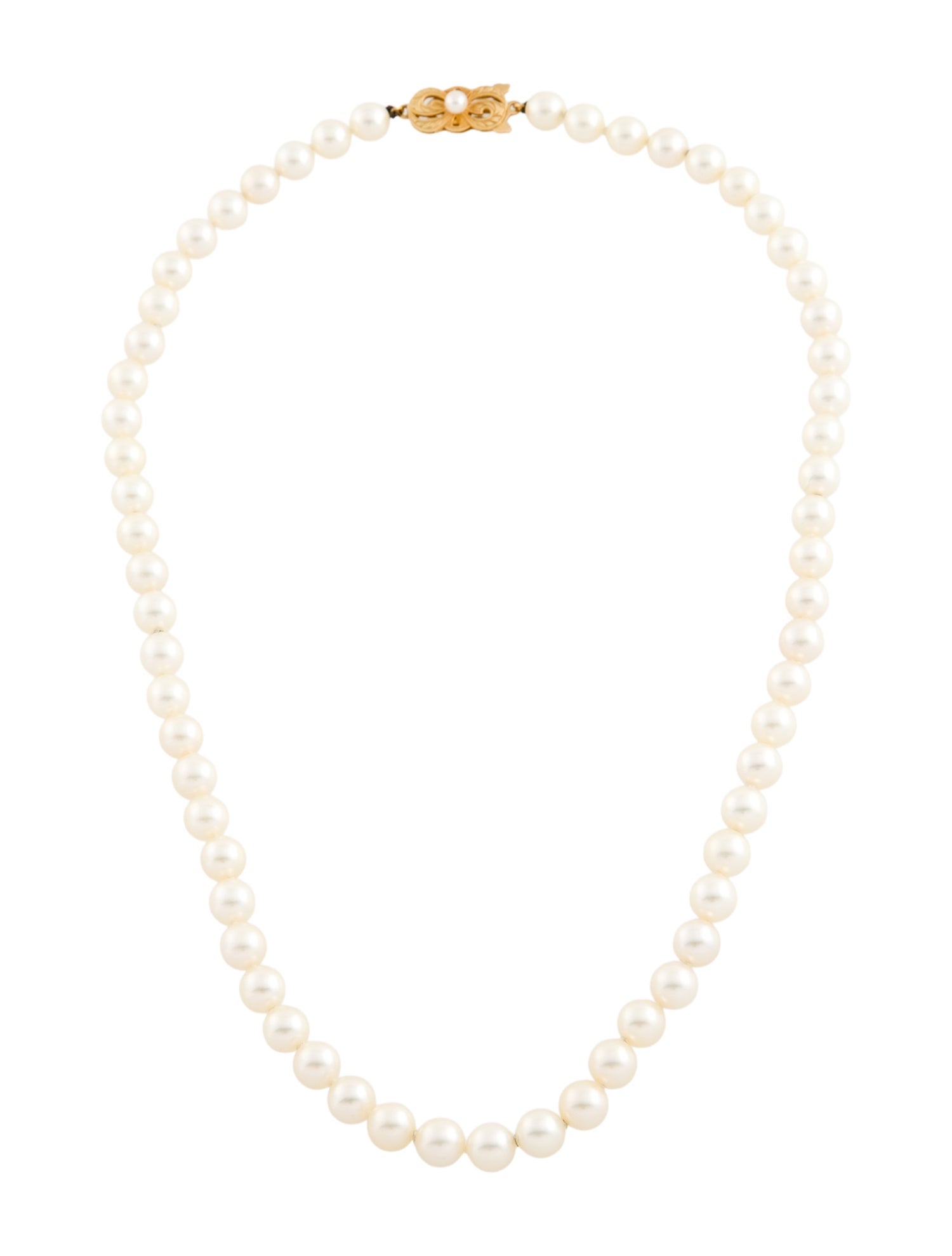 Mikimoto 18K Pearl Bead Strand Necklace
