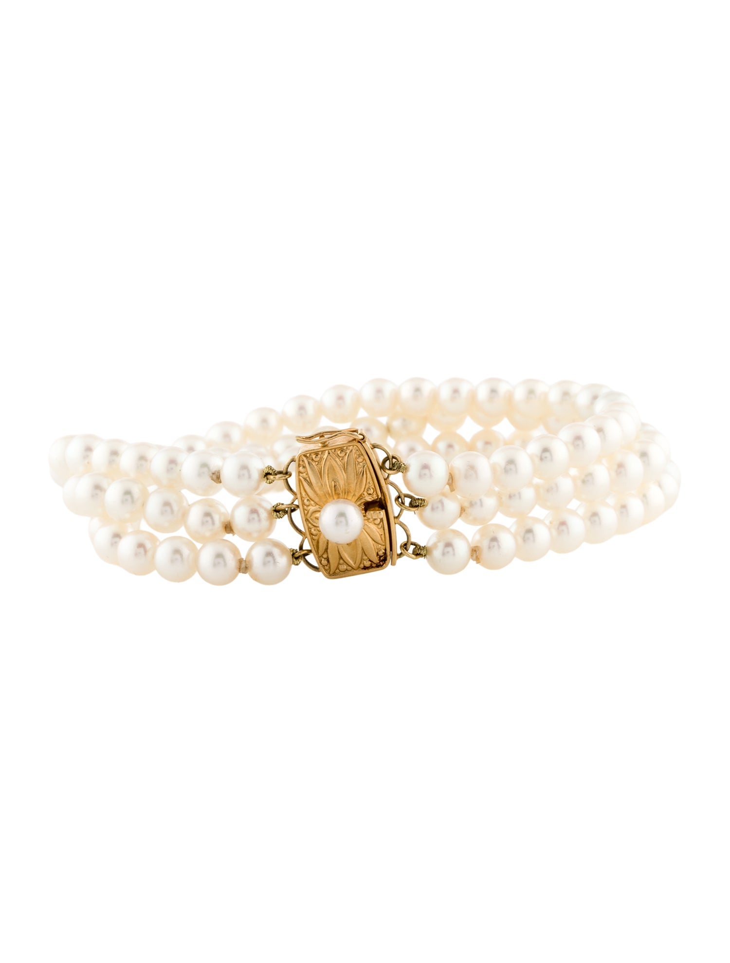 Mikimoto 18K Pearl Multistrand Bead Bracelet