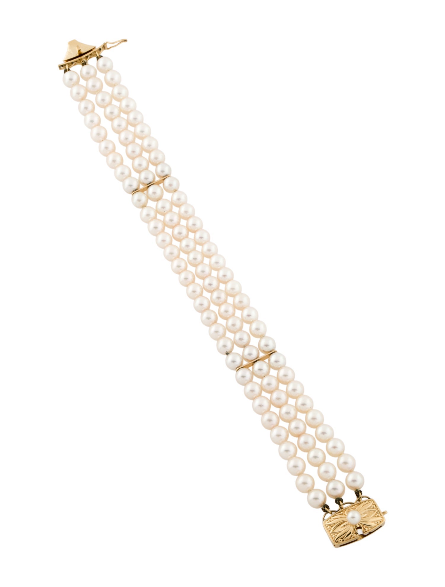 Mikimoto 18K Pearl Multistrand Bracelet