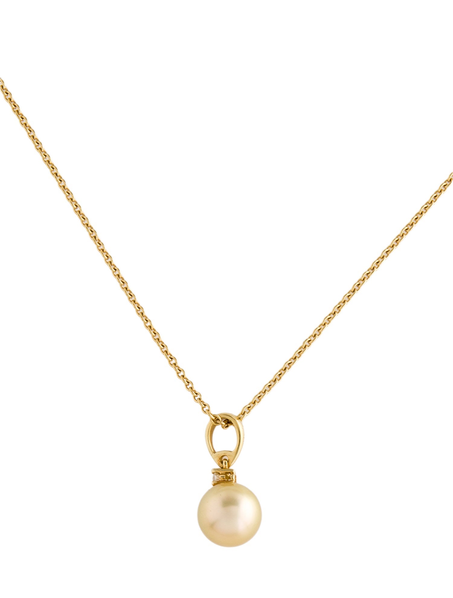 Mikimoto 18K South Sea Cultured Pearl & Diamond Pendant Necklace