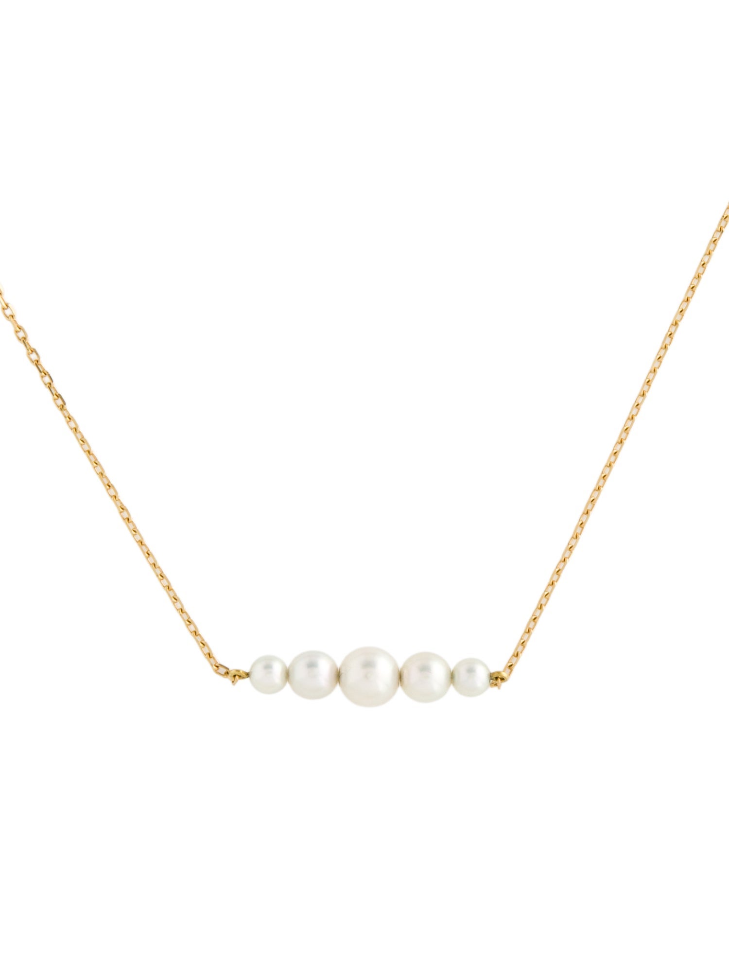Mikimoto 18K Pearl 5-Pearl Necklace