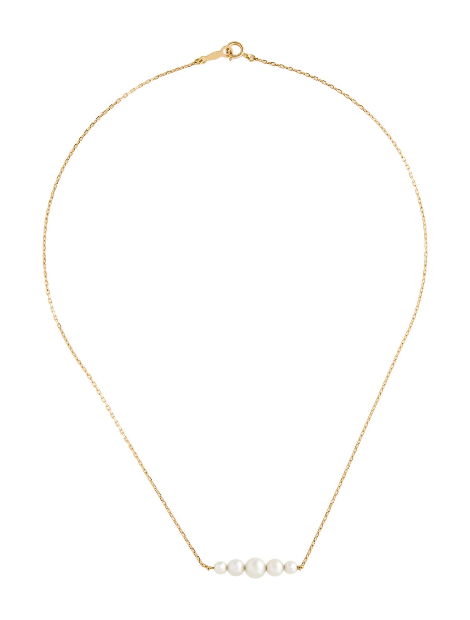 Mikimoto 18K Pearl 5-Pearl Necklace