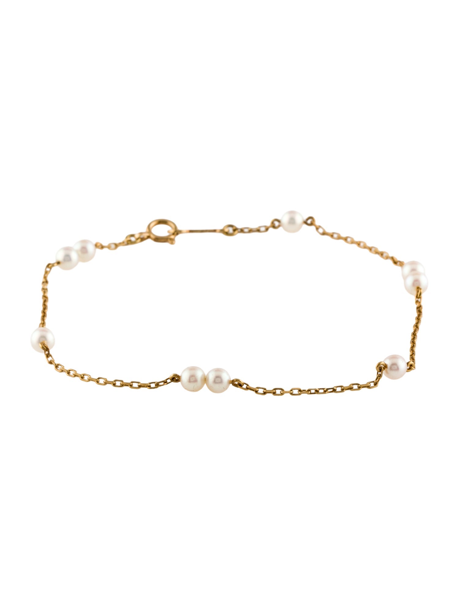 Mikimoto 18K Pearl Station Bracelet