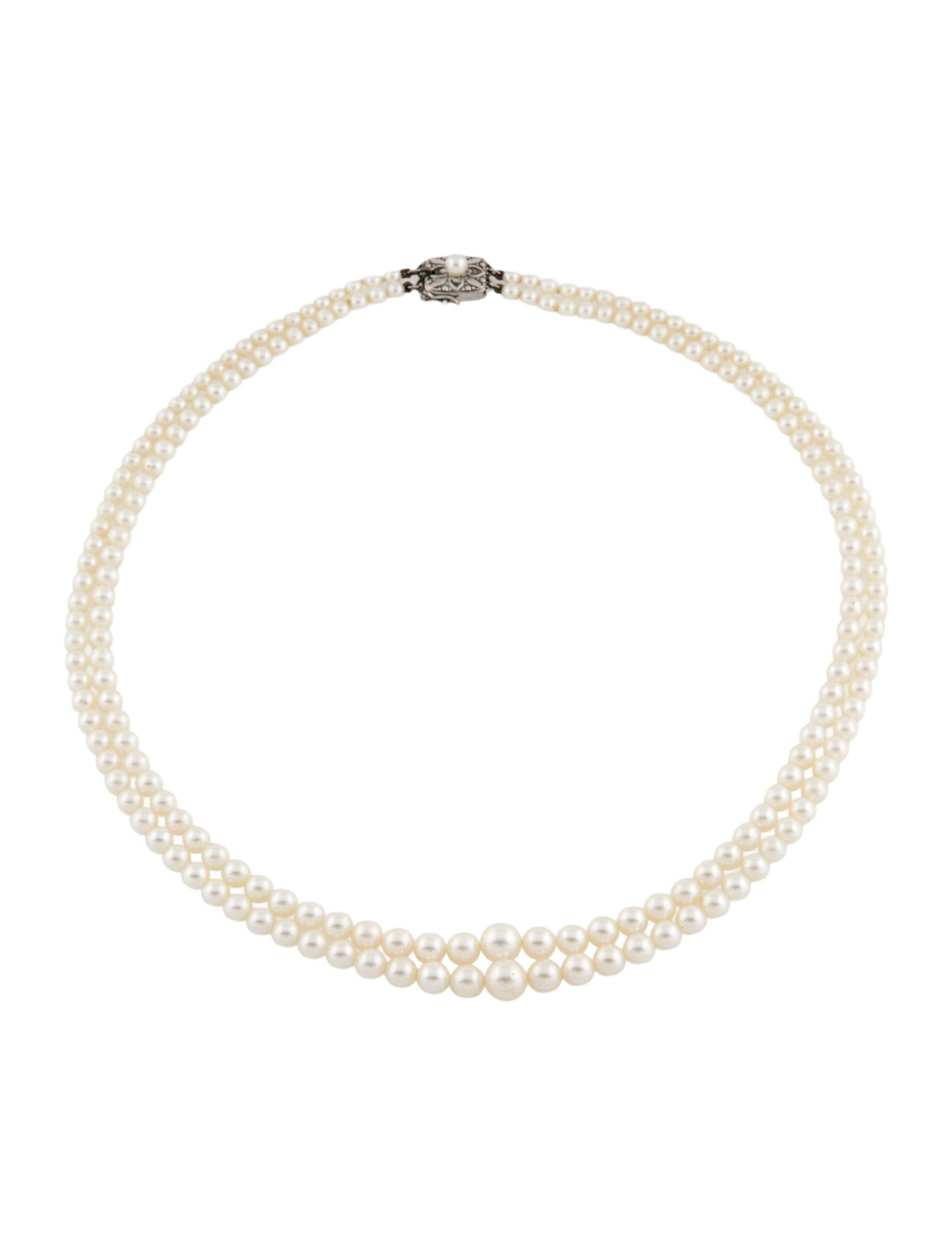 Mikimoto Vintage Cultured Pearl Double Strand Necklace
