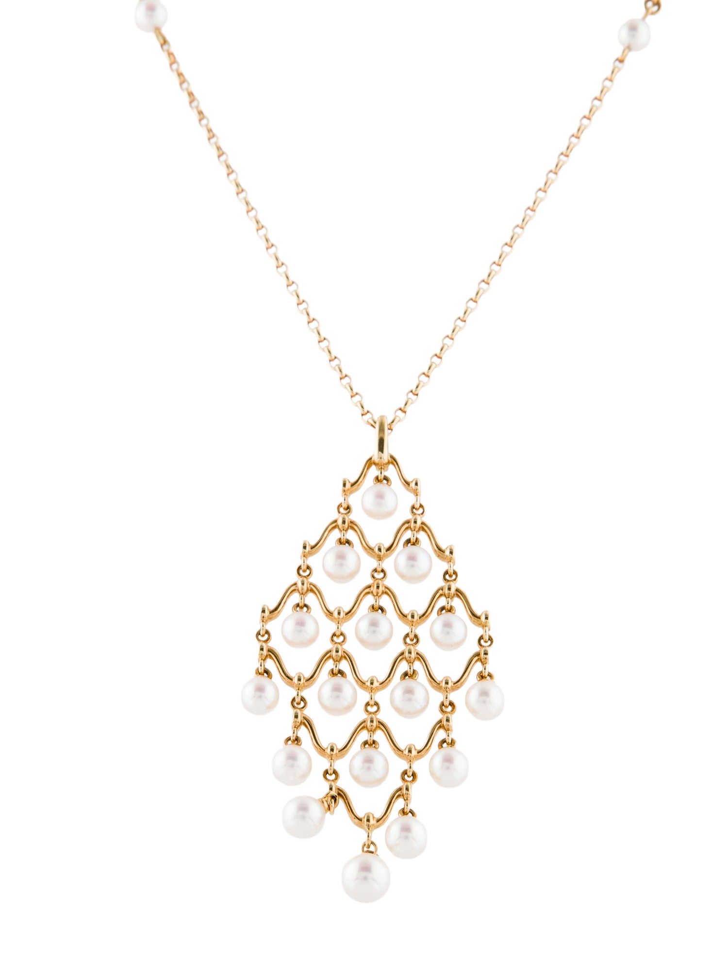 Mikimoto 18K Cultured Pearl Pendant Necklace