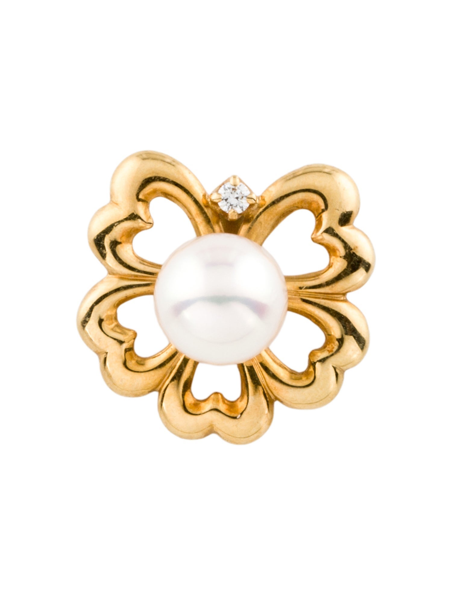 Mikimoto 18K Pearl & Diamond Pendant