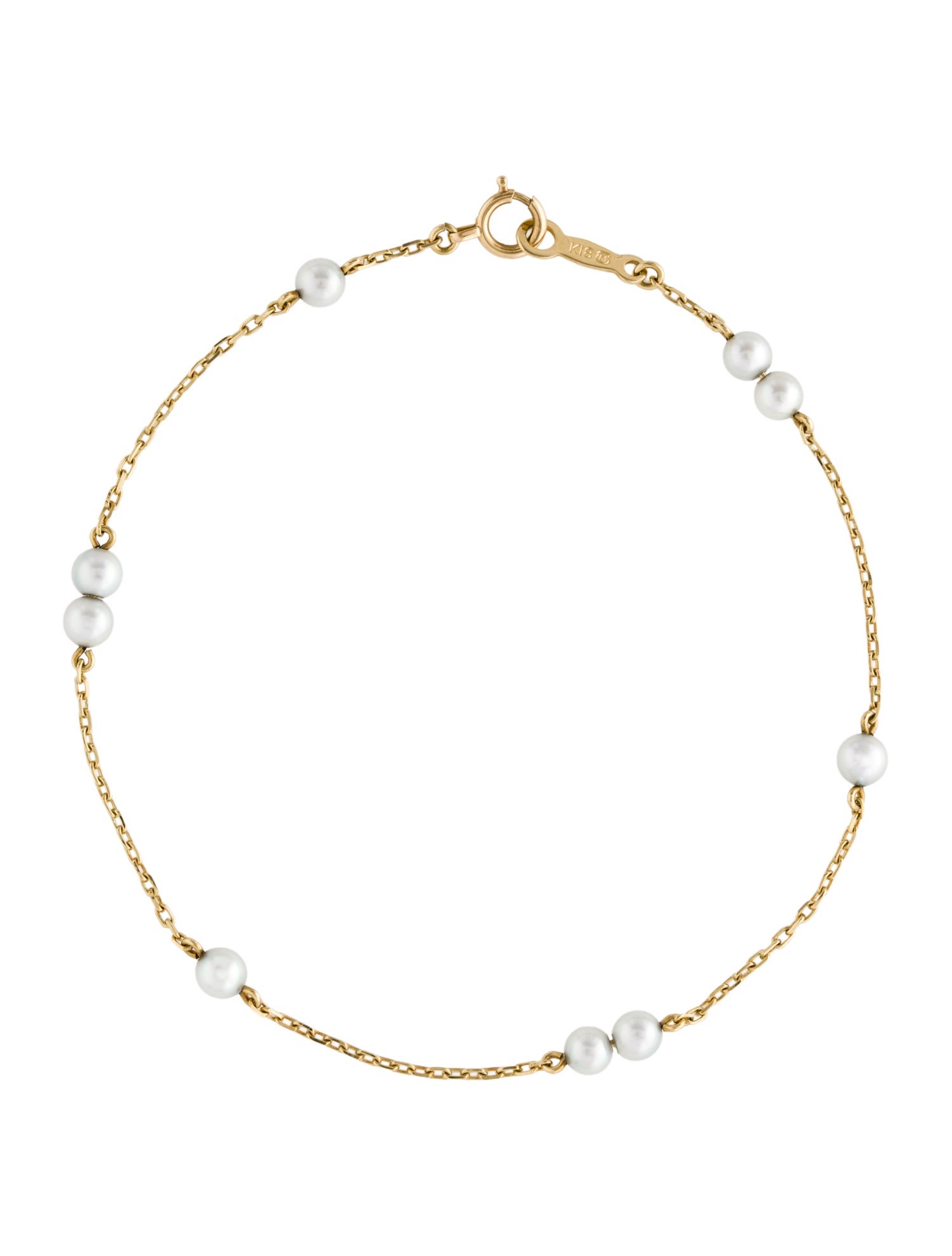 Mikimoto 18K Pearl Station Bracelet
