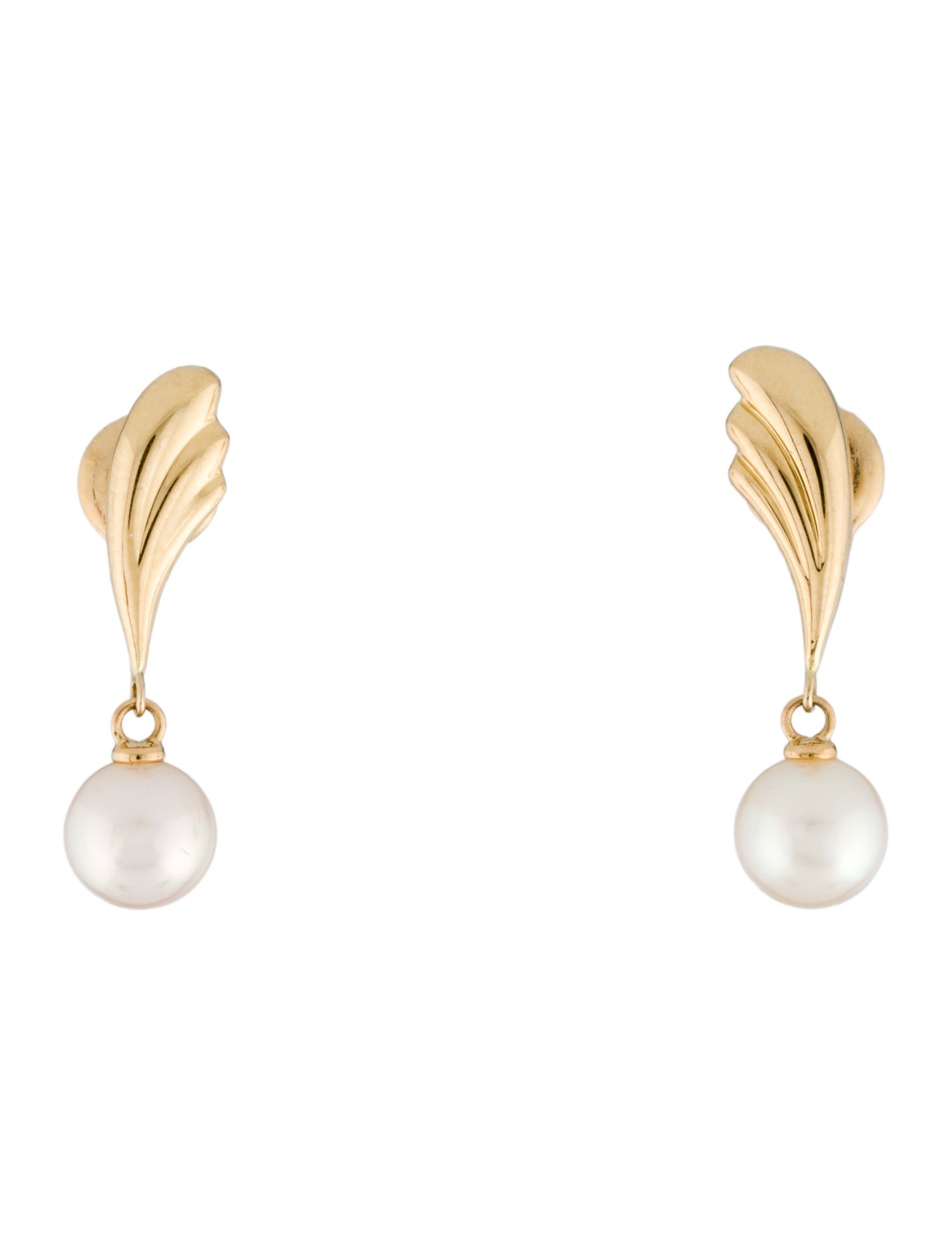 Mikimoto 18K Pearl Drop Earrings