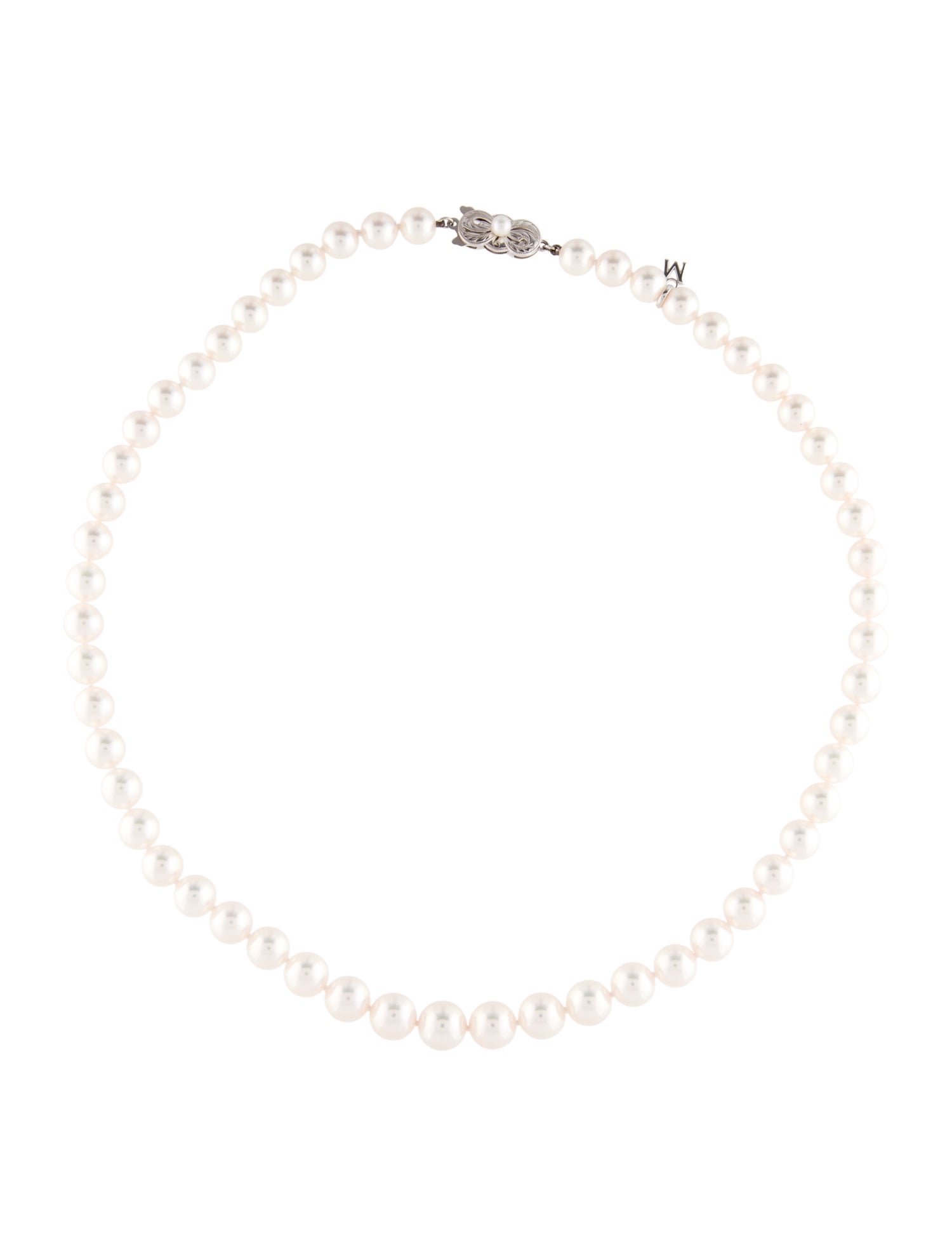 Mikimoto 18K Pearl Graduated Bead Strand Necklace