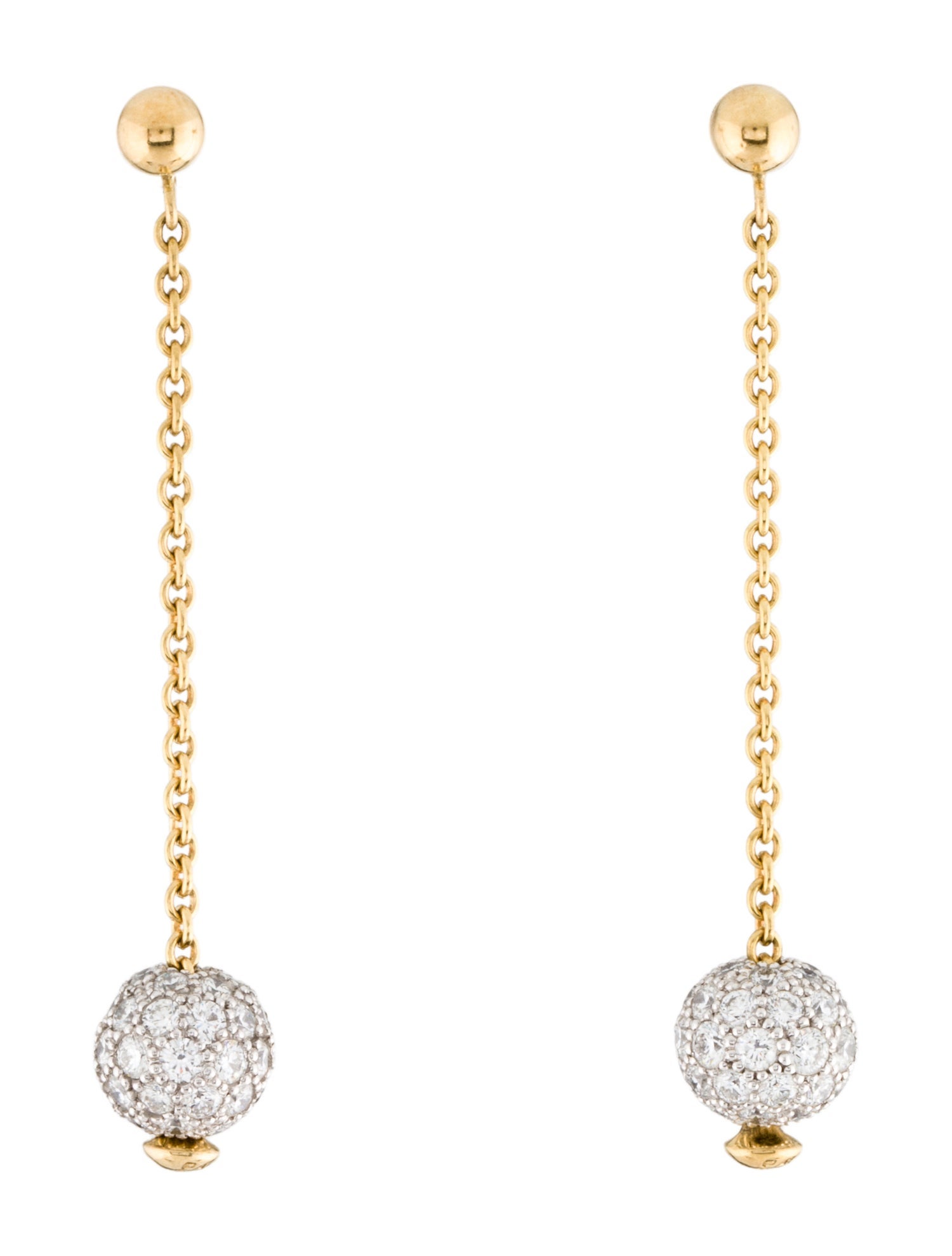 Mikimoto 18K 1.96ctw Diamond Drop Earrings